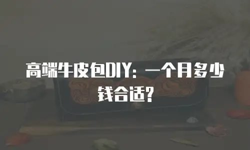 高端牛皮包DIY: 一个月多少钱合适?