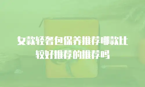 女款轻奢包保养推荐哪款比较好推荐的推荐吗