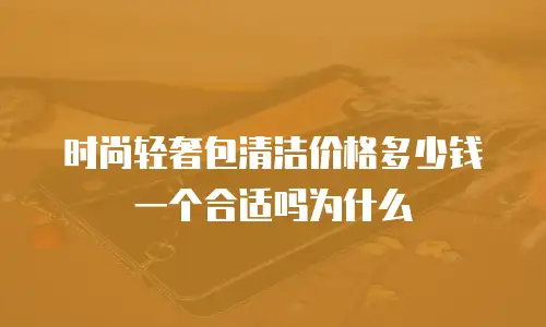 时尚轻奢包清洁价格多少钱一个合适吗为什么