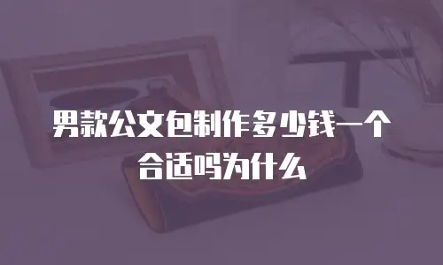 男款公文包制作多少钱一个合适吗为什么