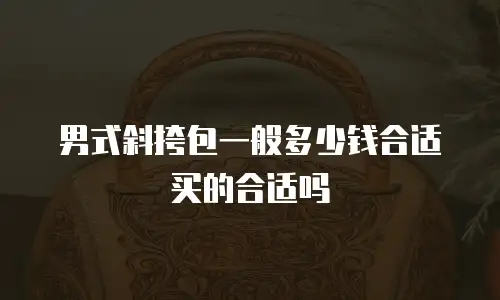 男式斜挎包一般多少钱合适买的合适吗
