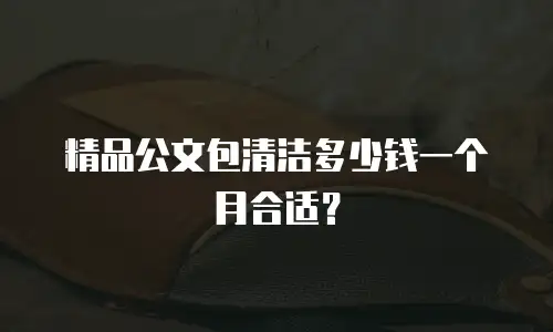 精品公文包清洁多少钱一个月合适？