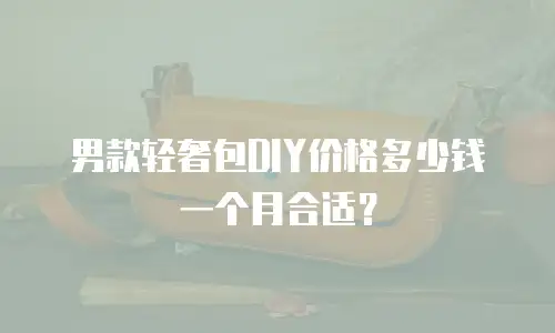 男款轻奢包DIY价格多少钱一个月合适？