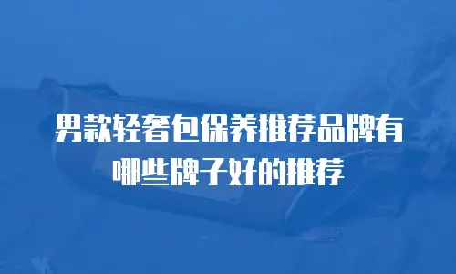 男款轻奢包保养推荐品牌有哪些牌子好的推荐