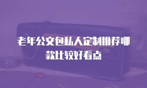老年公文包私人定制推荐哪款比较好看点
