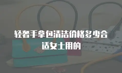 轻奢手拿包清洁价格多少合适女士用的