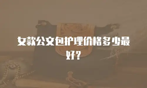 女款公文包护理价格多少最好？