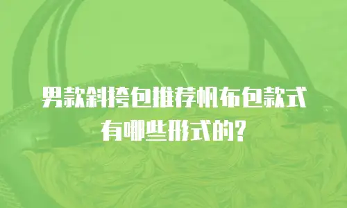 男款斜挎包推荐帆布包款式有哪些形式的?