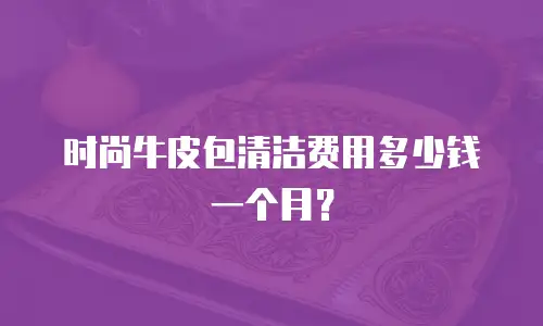 时尚牛皮包清洁费用多少钱一个月？