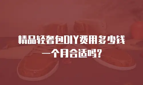 精品轻奢包DIY费用多少钱一个月合适吗？