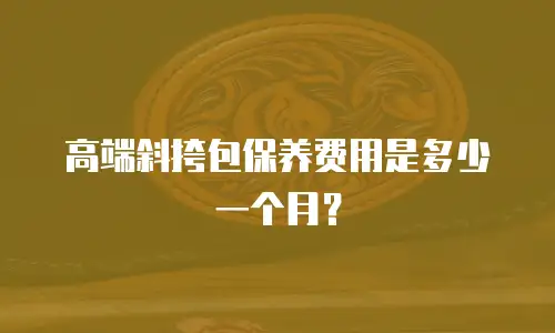 高端斜挎包保养费用是多少一个月？