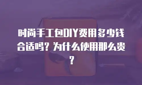时尚手工包DIY费用多少钱合适吗？为什么使用那么贵？