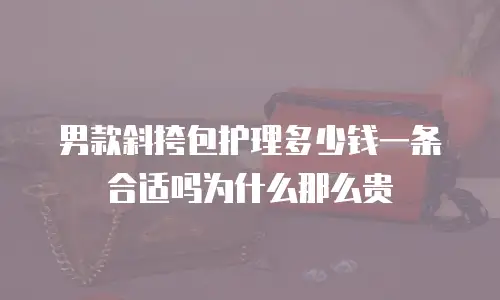 男款斜挎包护理多少钱一条合适吗为什么那么贵