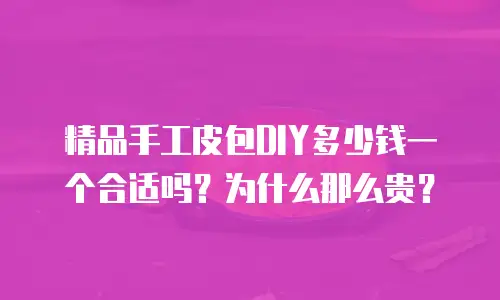 精品手工皮包DIY多少钱一个合适吗？为什么那么贵？
