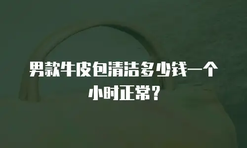 男款牛皮包清洁多少钱一个小时正常？