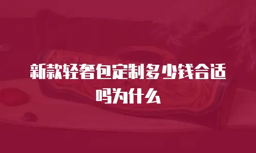 新款轻奢包定制多少钱合适吗为什么