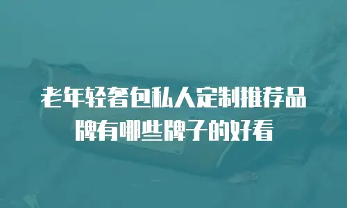 老年轻奢包私人定制推荐品牌有哪些牌子的好看