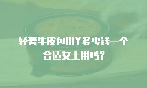 轻奢牛皮包DIY多少钱一个合适女士用吗？