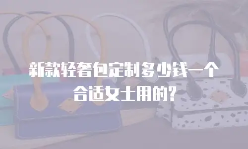 新款轻奢包定制多少钱一个合适女士用的?