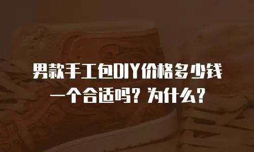 男款手工包DIY价格多少钱一个合适吗？为什么？