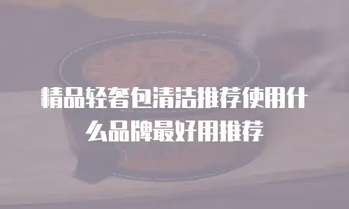 精品轻奢包清洁推荐使用什么品牌最好用推荐