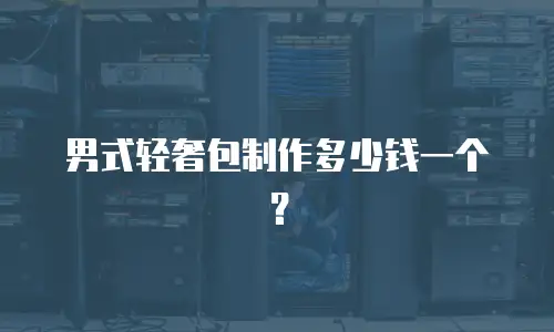 男式轻奢包制作多少钱一个？