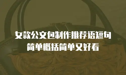 女款公文包制作推荐语短句简单概括简单又好看