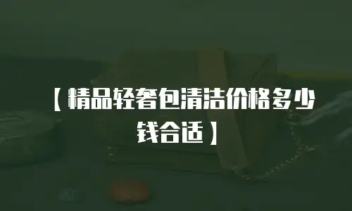 【精品轻奢包清洁价格多少钱合适】