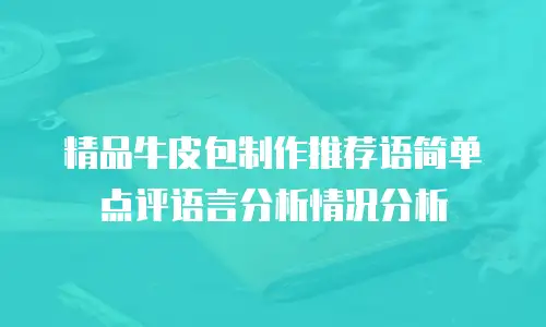 精品牛皮包制作推荐语简单点评语言分析情况分析