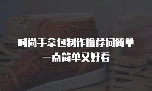 时尚手拿包制作推荐词简单一点简单又好看