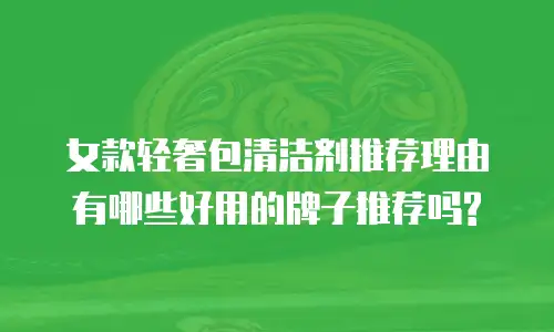女款轻奢包清洁剂推荐理由有哪些好用的牌子推荐吗?