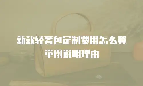 新款轻奢包定制费用怎么算举例说明理由