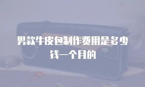 男款牛皮包制作费用是多少钱一个月的