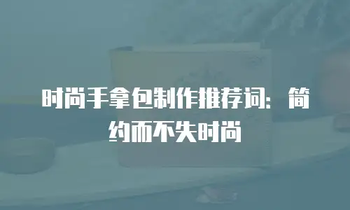 时尚手拿包制作推荐词：简约而不失时尚