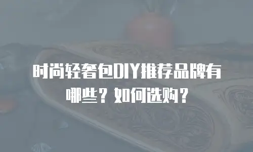 时尚轻奢包DIY推荐品牌有哪些？如何选购？
