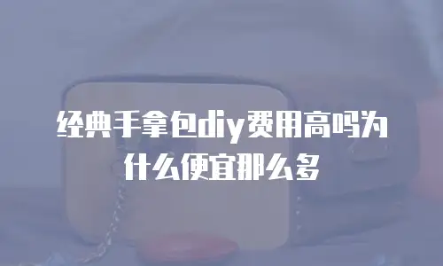 经典手拿包diy费用高吗为什么便宜那么多