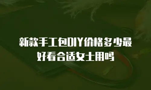新款手工包DIY价格多少最好看合适女士用吗
