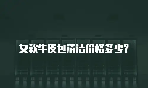 女款牛皮包清洁价格多少？