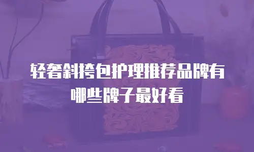 轻奢斜挎包护理推荐品牌有哪些牌子最好看
