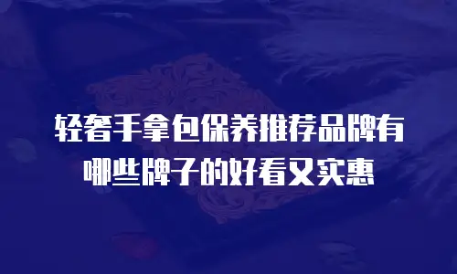 轻奢手拿包保养推荐品牌有哪些牌子的好看又实惠