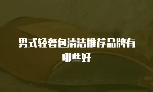 男式轻奢包清洁推荐品牌有哪些好