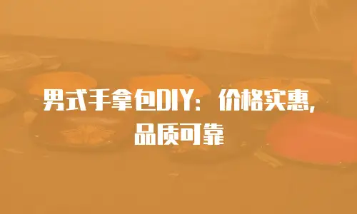 男式手拿包DIY：价格实惠，品质可靠