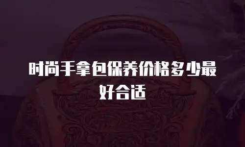 时尚手拿包保养价格多少最好合适