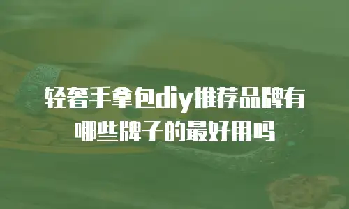 轻奢手拿包diy推荐品牌有哪些牌子的最好用吗