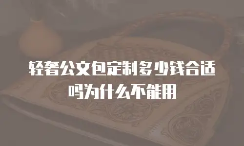轻奢公文包定制多少钱合适吗为什么不能用