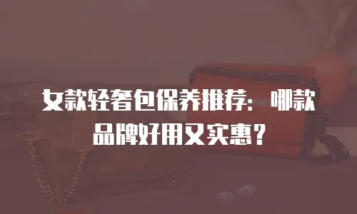 女款轻奢包保养推荐：哪款品牌好用又实惠？