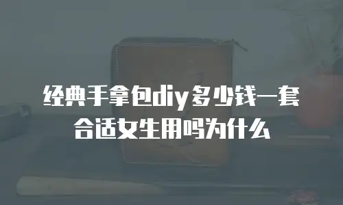 经典手拿包diy多少钱一套合适女生用吗为什么