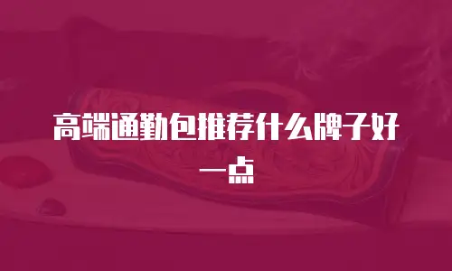 高端通勤包推荐什么牌子好一点