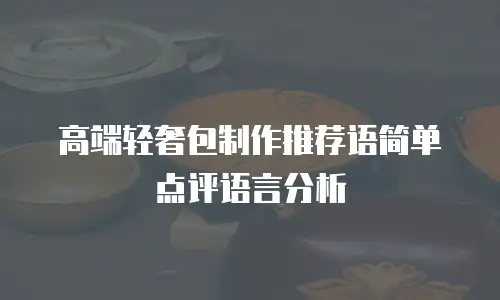 高端轻奢包制作推荐语简单点评语言分析