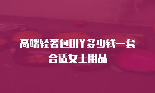 高端轻奢包DIY多少钱一套合适女士用品